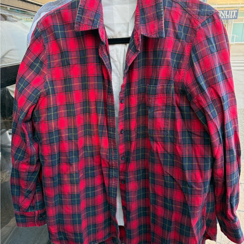 Joe Fresh Red and Blue Plaid Shirt